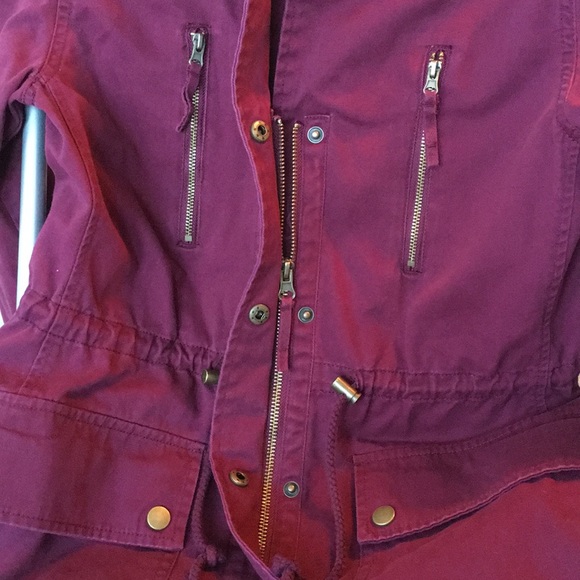 Women’s size medium plum anorak utility jacket - Picture 3 of 3